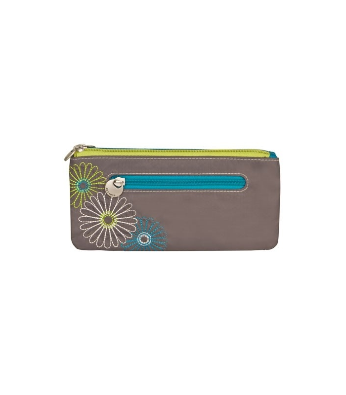 ארנק נשים SAFE ID DAISY DOUBLE ZIP CLUTCH WALLET