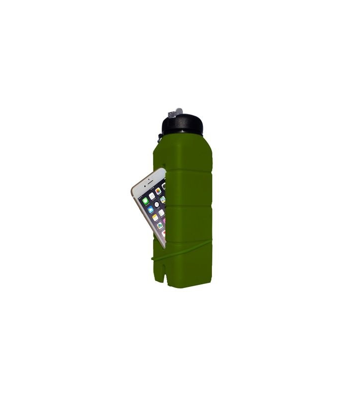 בקבוק שתיה לחיץ MUNKEES SOUND BOTTLE - DARK GREEN