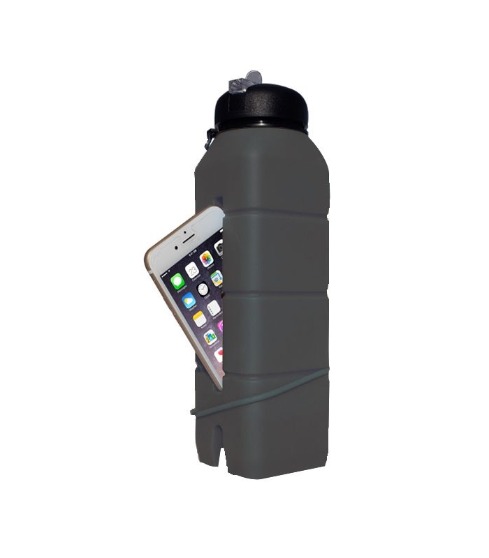 בקבוק שתיה לחיץ MUNKEES SOUND BOTTLE - GREY