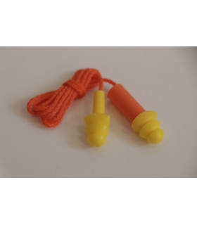 אטמי אזניים מסיליקון + חוט