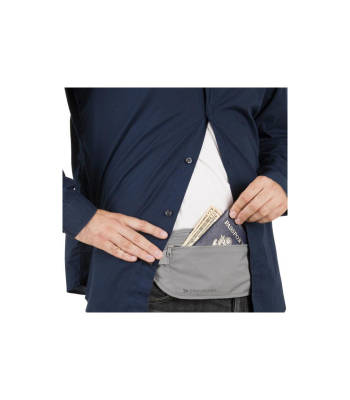 חגורת כסף חוסם RFID Travelon RFID Undergarment Waist Pouch