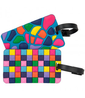 סט 2 תגי זיהוי  SET OF 2 Luggage Tags - Jewel Mosaic