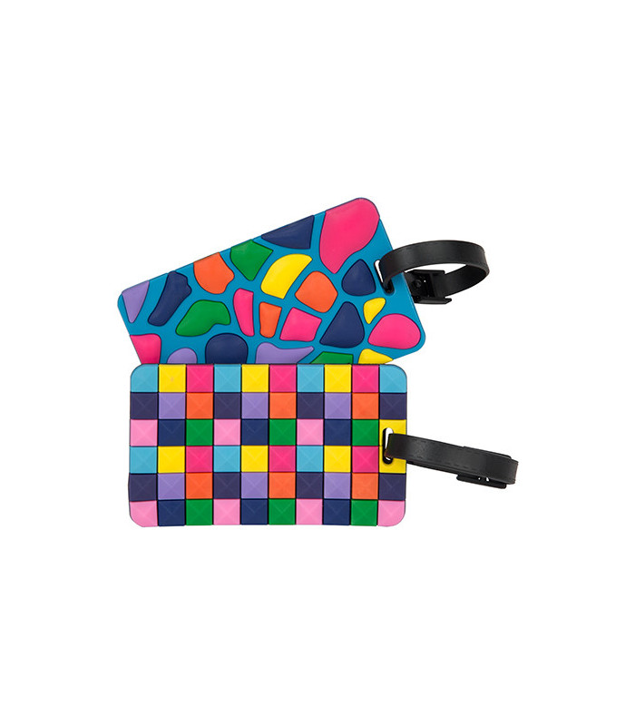 סט 2 תגי זיהוי  SET OF 2 Luggage Tags - Jewel Mosaic