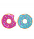 סט 2 תגי זיהוי גדולים Oversized Luggage Tags - Doughnuts