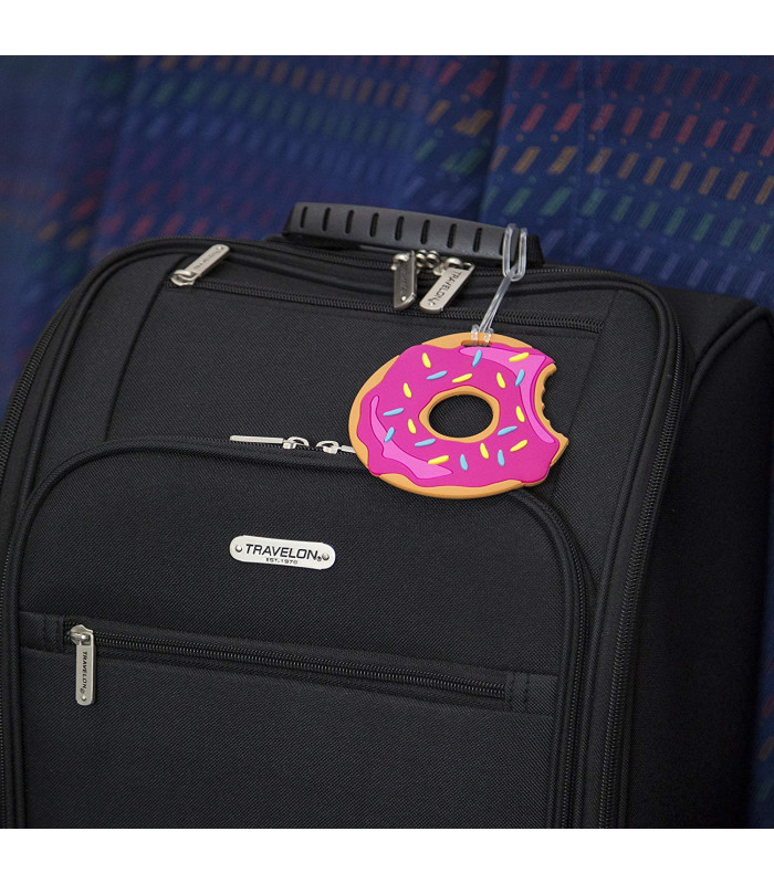 סט 2 תגי זיהוי גדולים Oversized Luggage Tags - Doughnuts