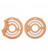 סט 2 תגי זיהוי גדולים Oversized Luggage Tags - Doughnuts
