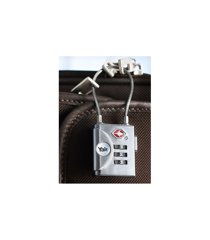 מנעול נסיעות+כבל נעילה YALE TSA