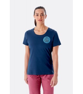 חולצת טי שרט קצרה לנשים כותנה אורגנית Stance 3 Peaks Tee