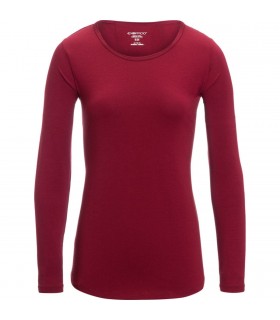 חולצת טי שרט שרוול ארוך לנשים Wanderlux Scoop Neck