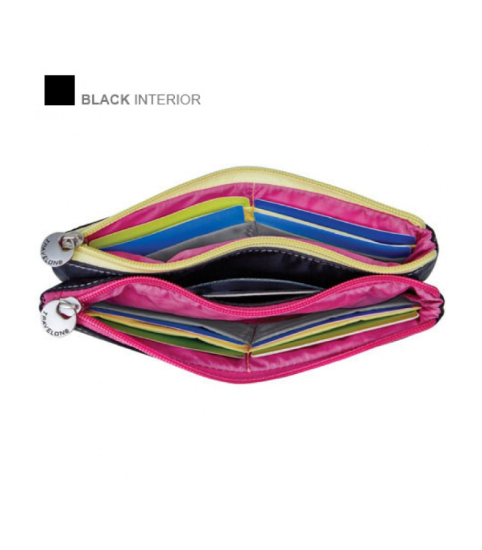 ארנק נשים SAFE ID DAISY DOUBLE ZIP CLUTCH WALLET