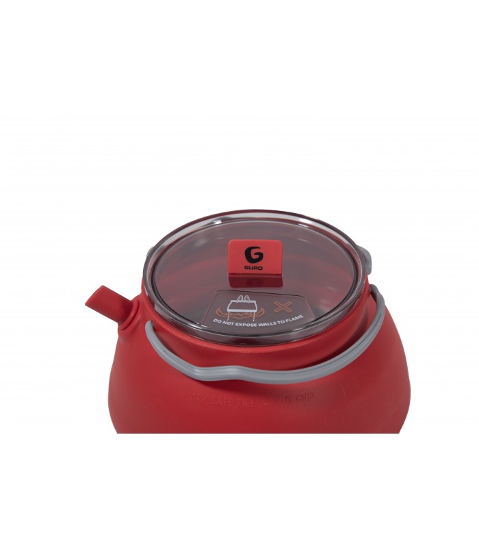 קומקומם סיליקון מתקפל 1.5 ליטר אדום GURO חדש