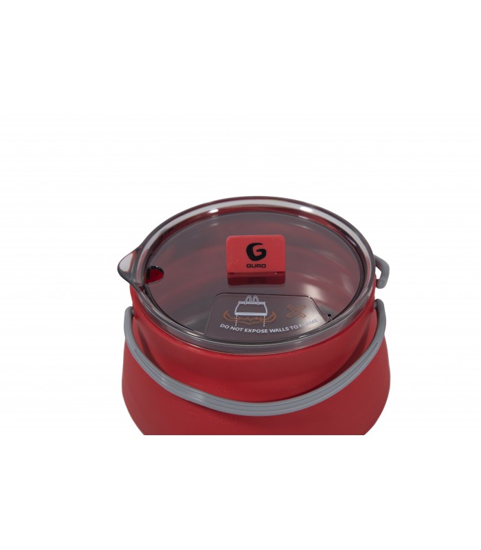 קומקומם סיליקון מתקפל 1 ליטר אדום GURO חדש