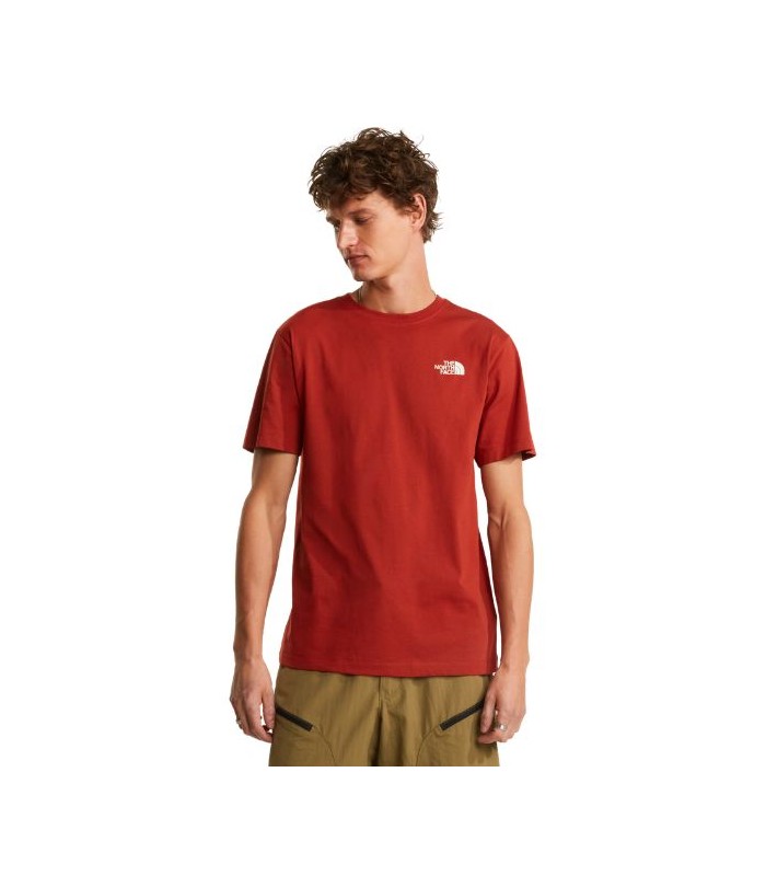 חולצת טי שרוול קצר לגברים Vertical Regular Graphic (חדש)