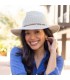 כובע קיץ רחב שוליים מאוורר Wanderlust Fedora (חדש)