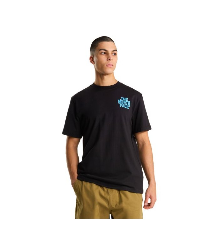 חולצת טי שרט שרוול קצר לגברים Drip Logo Relaxed Tee Graphic (חדש)