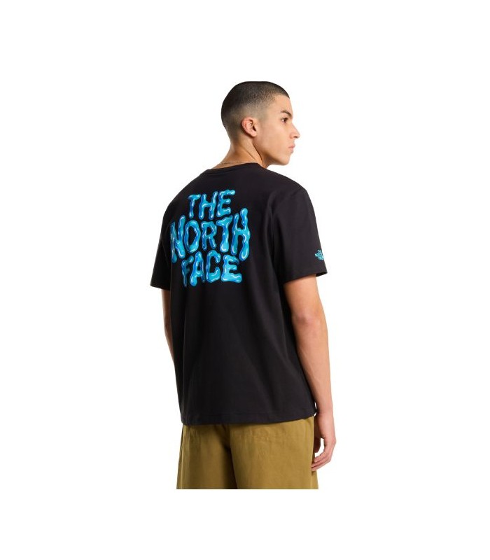 חולצת טי שרט שרוול קצר לגברים Drip Logo Relaxed Tee Graphic (חדש)