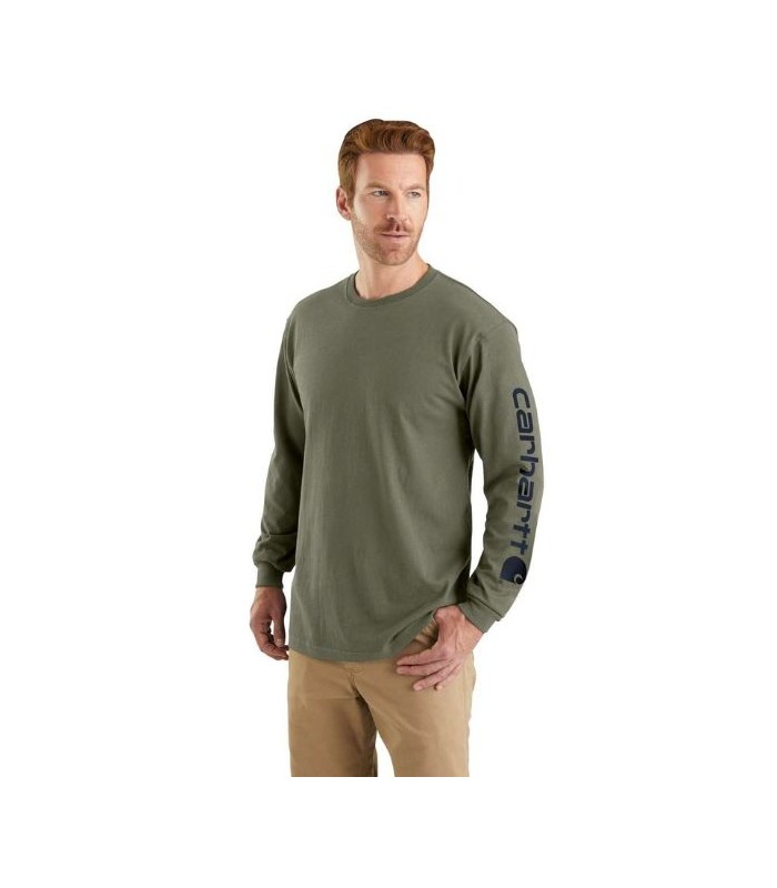 חולצת שרוול ארוך לגברים בייסיק לוגו Carhartt
