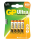 בליסטר אולטרה אלקליין סוללות 4 יח  GP 1.5V ,AAA