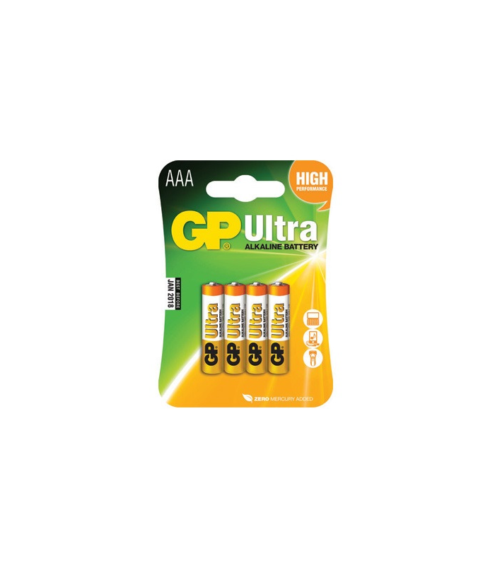 בליסטר אולטרה אלקליין סוללות 4 יח  GP 1.5V ,AAA