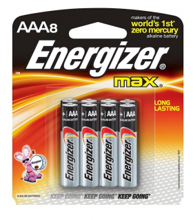 בליסטר סוללות 8 יח  ENERGIZER 1.5V ,AAA